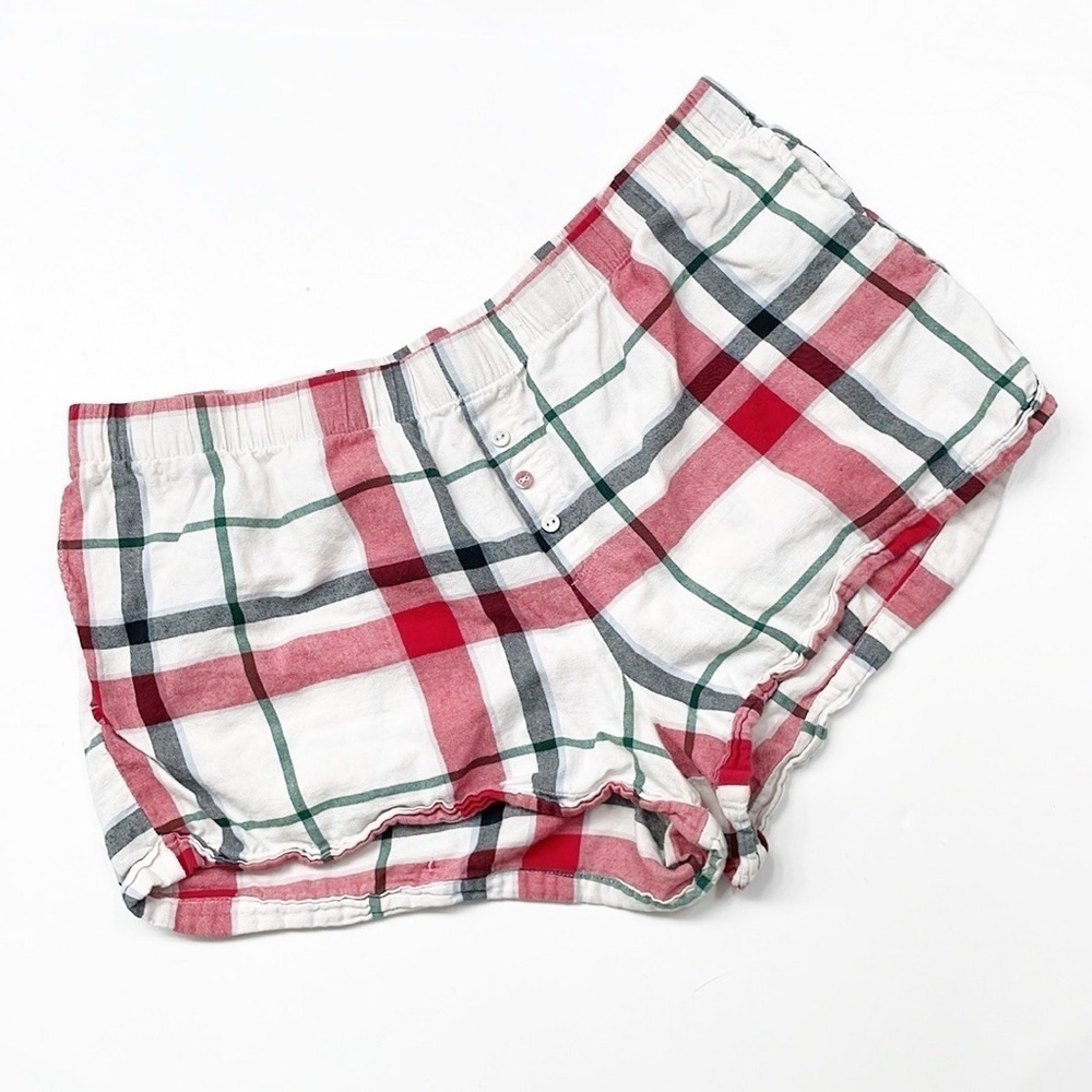Stars Above plaid flannel pajama shorts